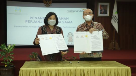Perkuat Upaya Perlindungan Anak, WVI Tandatangani PKS dengan KemenPPPA