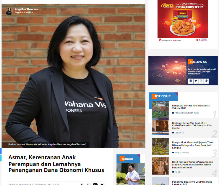 OPINI: Asmat, Kerentanan Anak Perempuan dan Lemahnya Penanganan Dana Otonomi Khusus