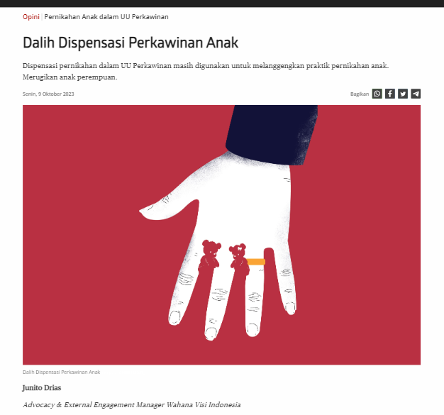 Opini: Dalih Dispensasi Perkawinan Anak